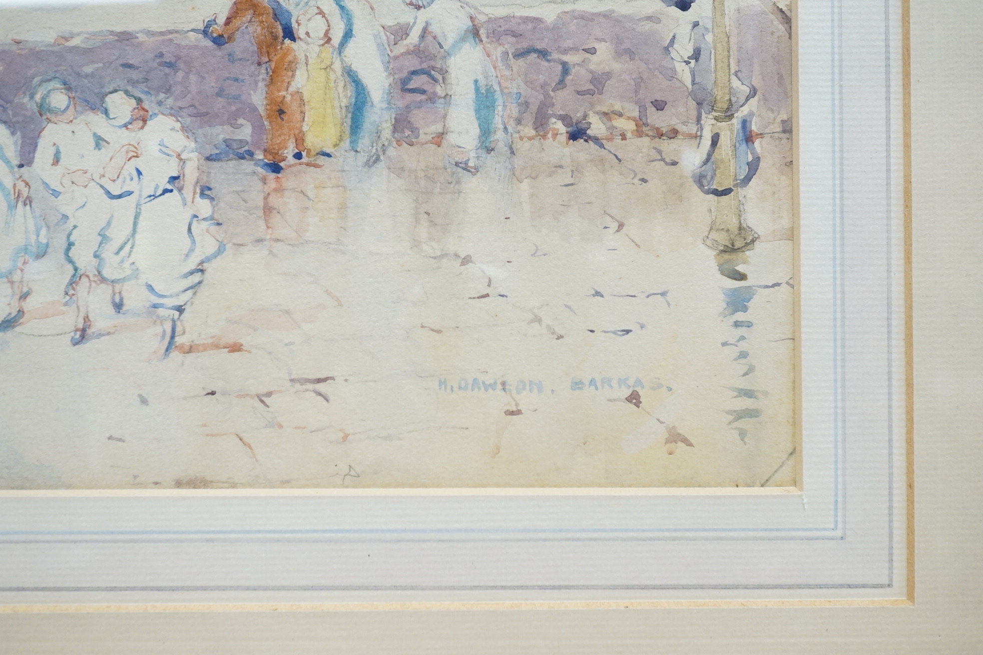 Harry Dawson Barkas (1858-1924), watercolour, 'A breezy morning, Brighton', signed, 31 x 46cm. Condition - fair